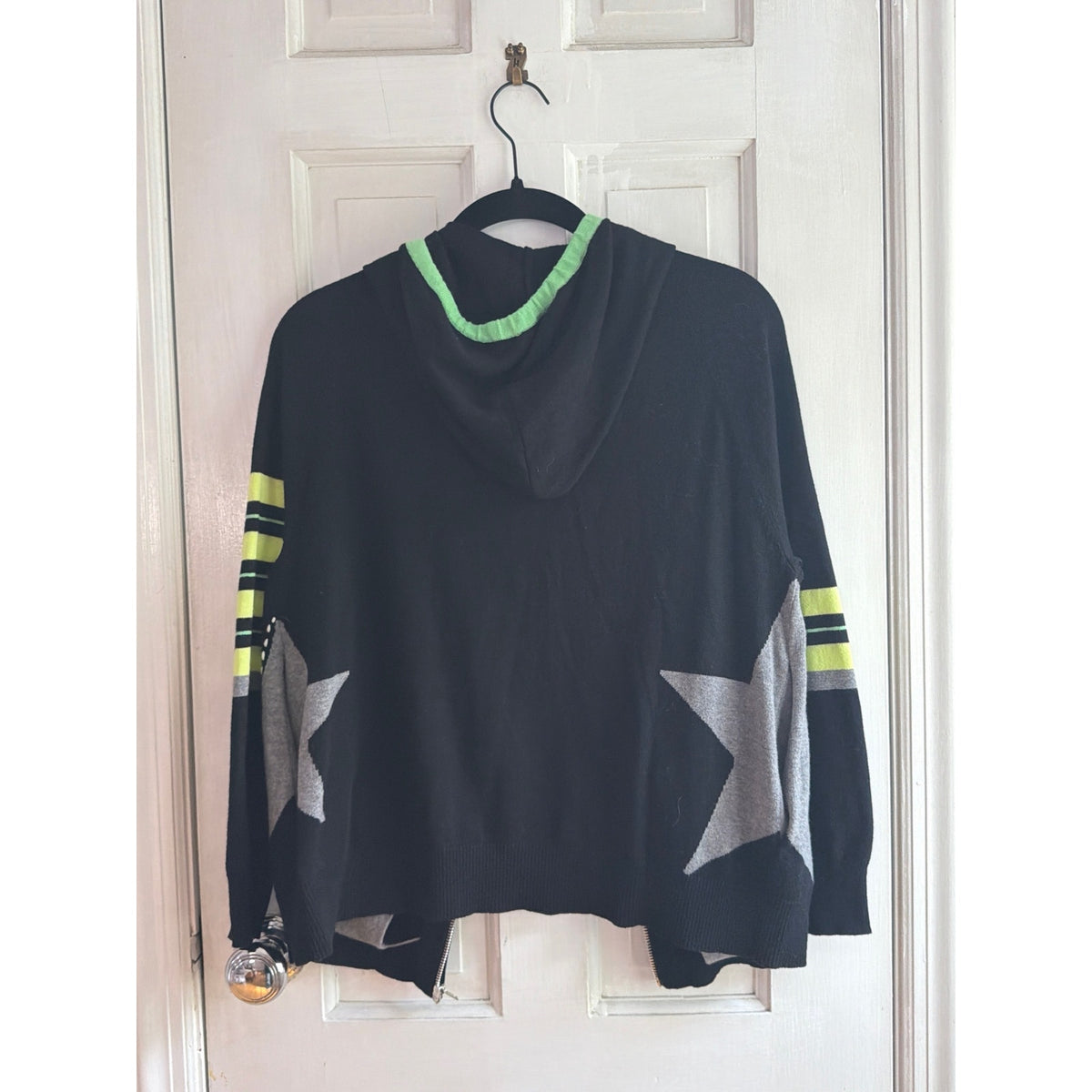 Zaket & Plover Cashmere-Blend Star Zip Knit Hoodie Size Small