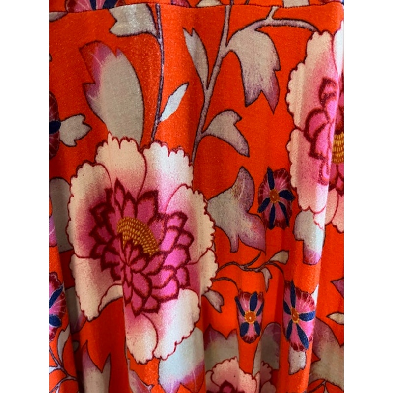 Maeve Orange Floral Spring Dress - X-small