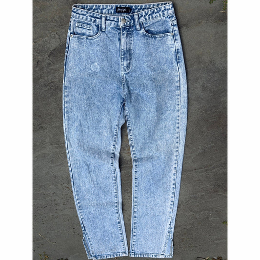 Nasty Gal Acid Wash High Waisted Mom Jeans Size UK 8 EU 36