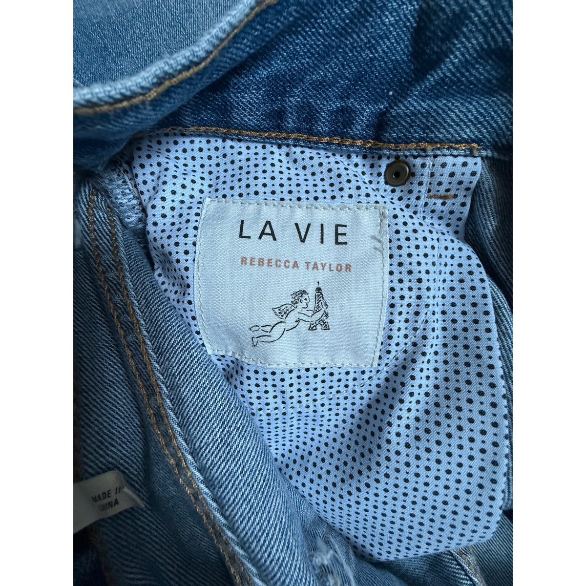 La Vie Rebecca Taylor Straight Leg Jeans Blue Faded Wash Size 27