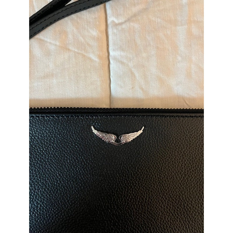 Zadig & Voltaire Black Leather Wristlet/Clutch - NWT