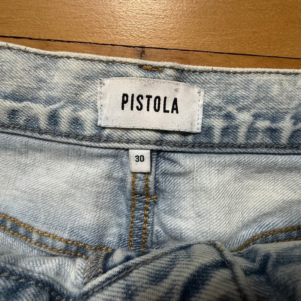 Pistola "Cassie" High-Rise Straight Jeans - Acid Wash - Size 30 - EUC