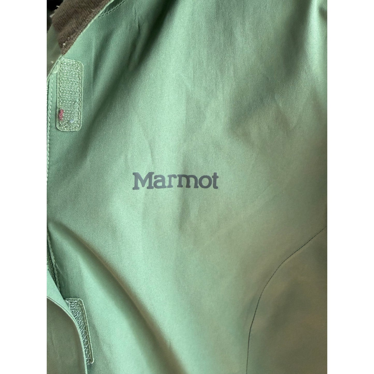 Marmot Women’s GORE-TEX Wend Parka Jacket Green Two-Tone Rain Coat Shell XS EUC