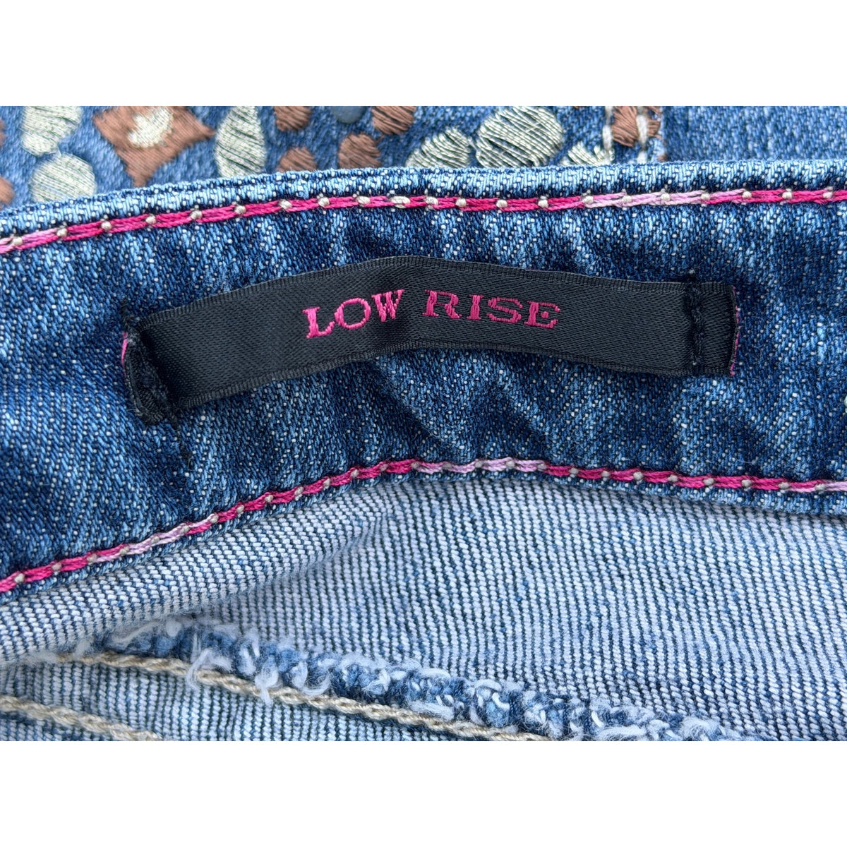 Rock 47 by Wrangler Low Rise Embellished Bootcut Jeans Size 38 Inseam 33