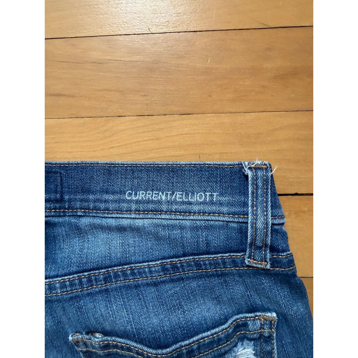 NWT Current/Elliott The Stiletto Skinny Jeans - Distressed Blue - Women’s Size 25