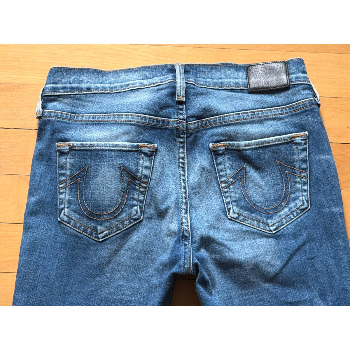True Religion Size 25 Halle Mid Rise Super Skinny Blue Jeans