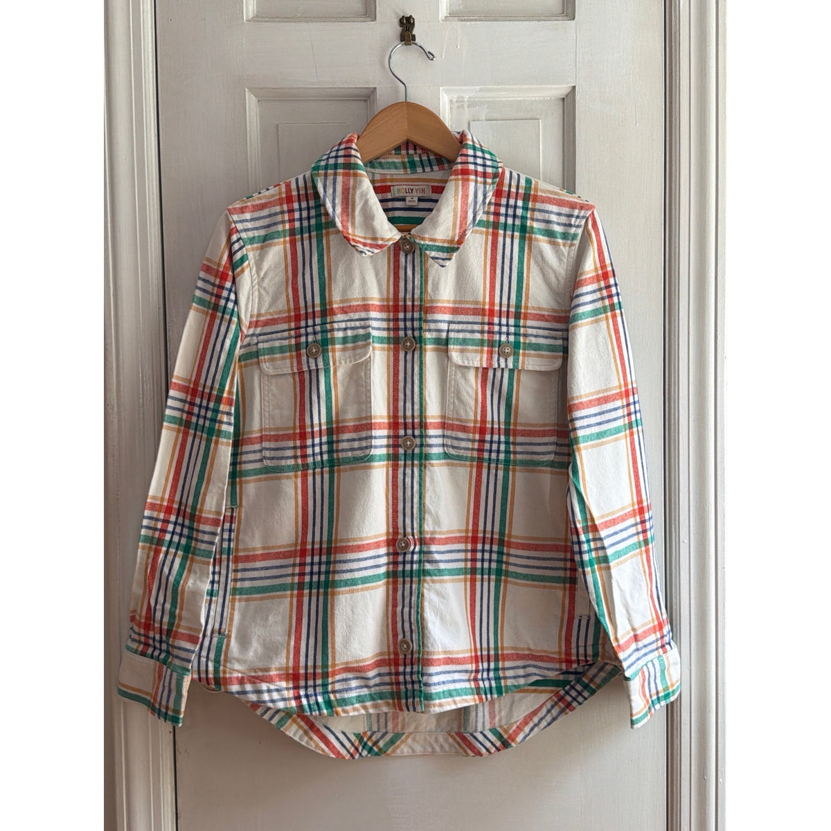 olly Yeh Multicolor Plaid Flannel Button Down Shirt Medium