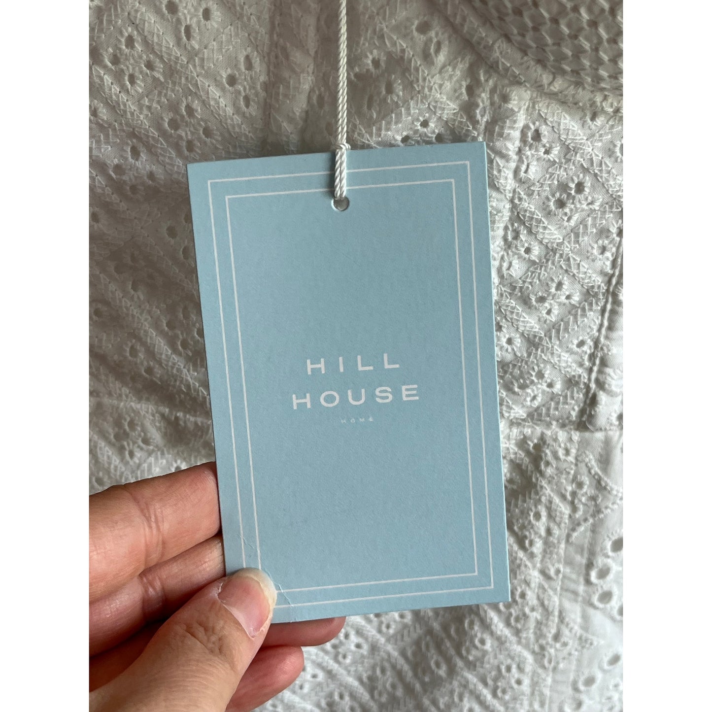 Hill House Home The Kitty Dress - White Eyelet Mini - Size Large - NWT