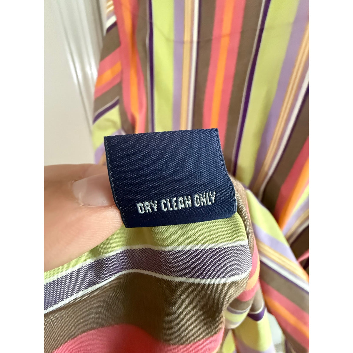 Robert Graham Shirt Mens Large Multi Stripe Embroidered Contrast Flip Cuff