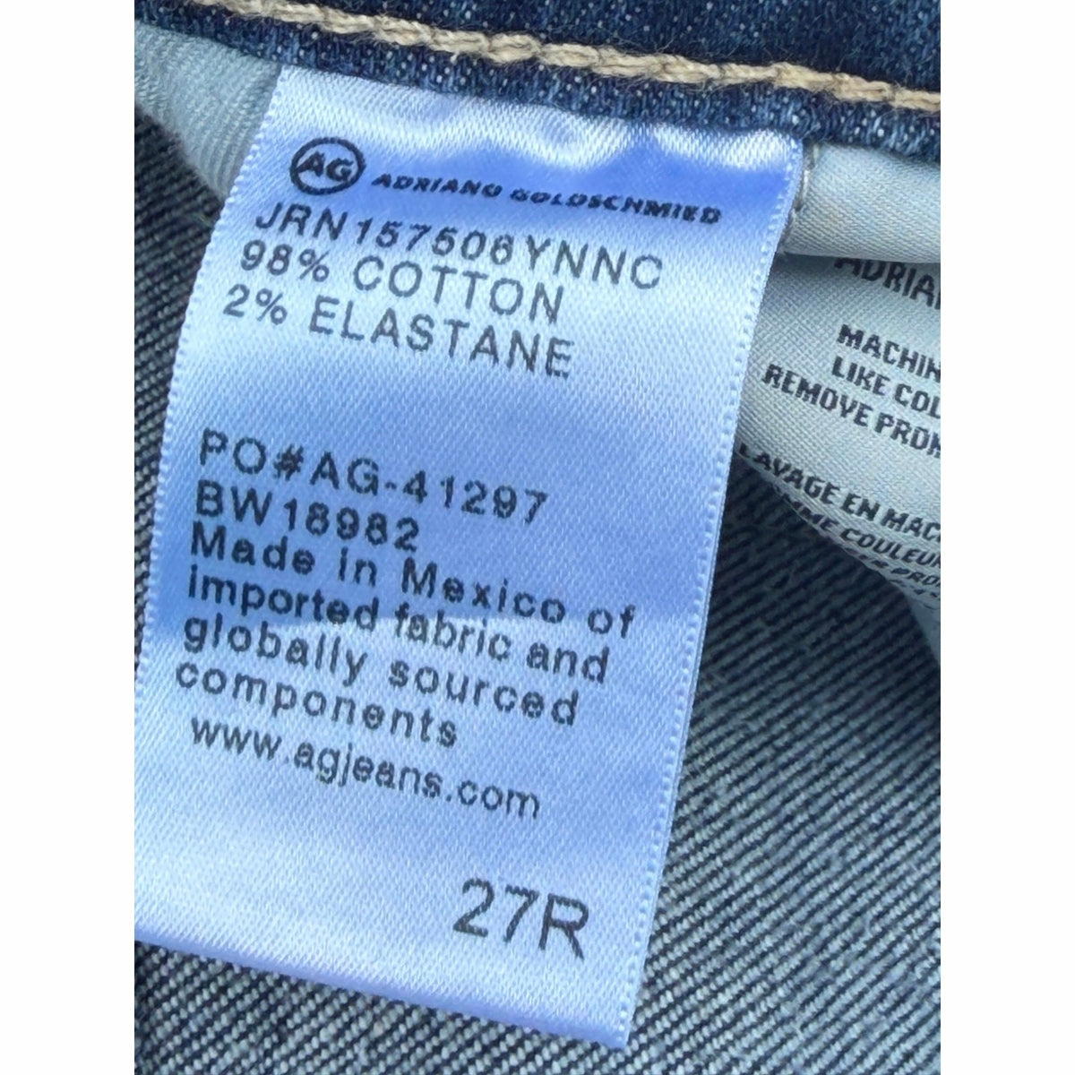 AG Adriano Goldschmied The Ex-Boyfriend Slim Distressed Jeans Size 27