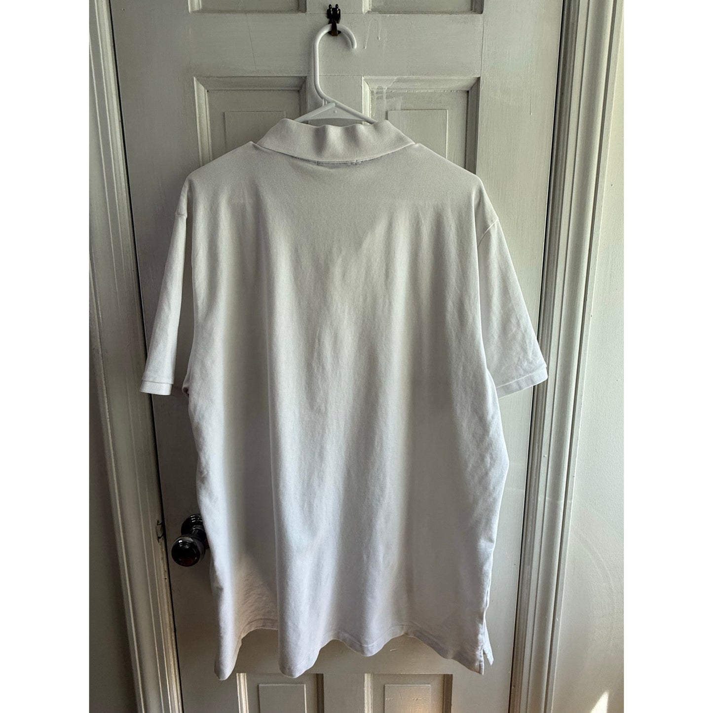 Karl Lagerfeld Paris Men’s Size XXL White Liquid Cotton Polo Shirt EUC