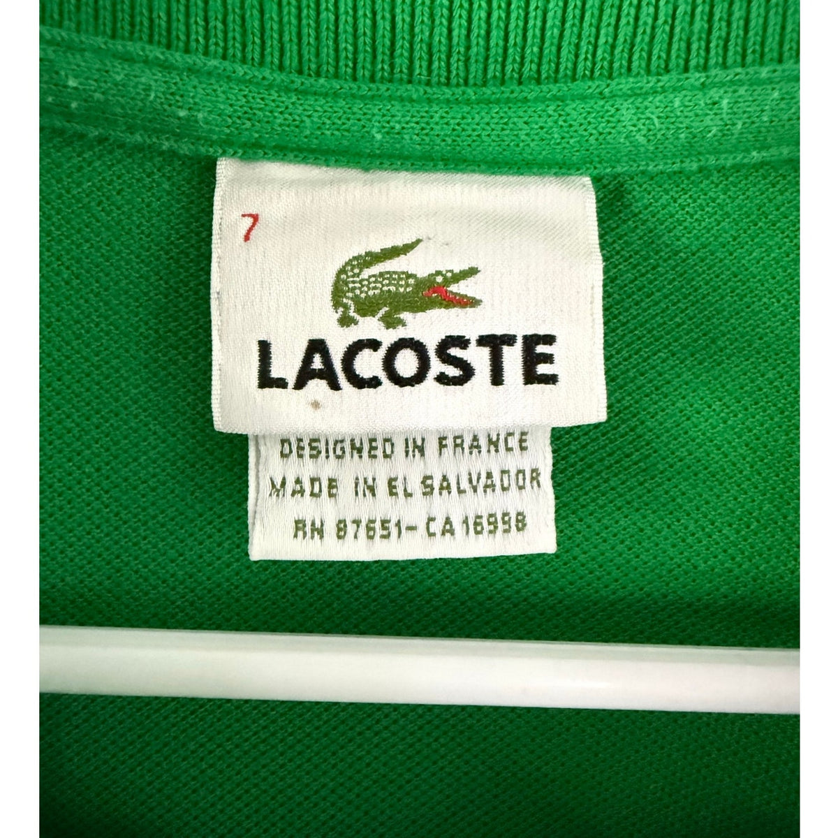 Lacoste Classic Green Piqué Polo Shirt Men’s Size 7 (XXL) EUC