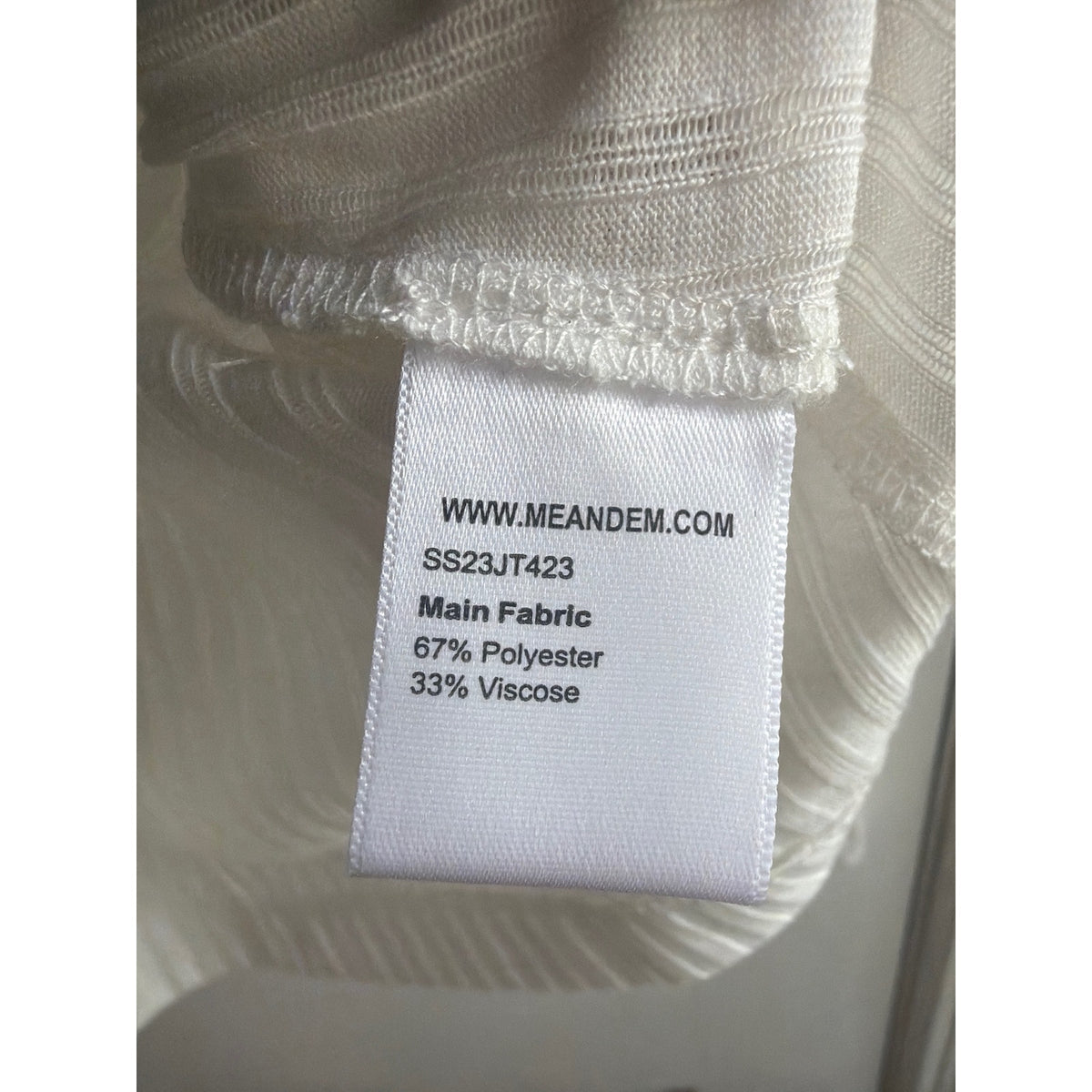 ME+EM Sheer Ribbed Mock Neck Long Sleeve Top - Size US 4 / UK 8