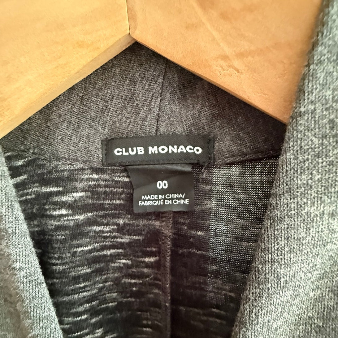 Club Monaco Long Sleeve Surplice Jumpsuit - Charcoal Grey - Size 00 - EUC