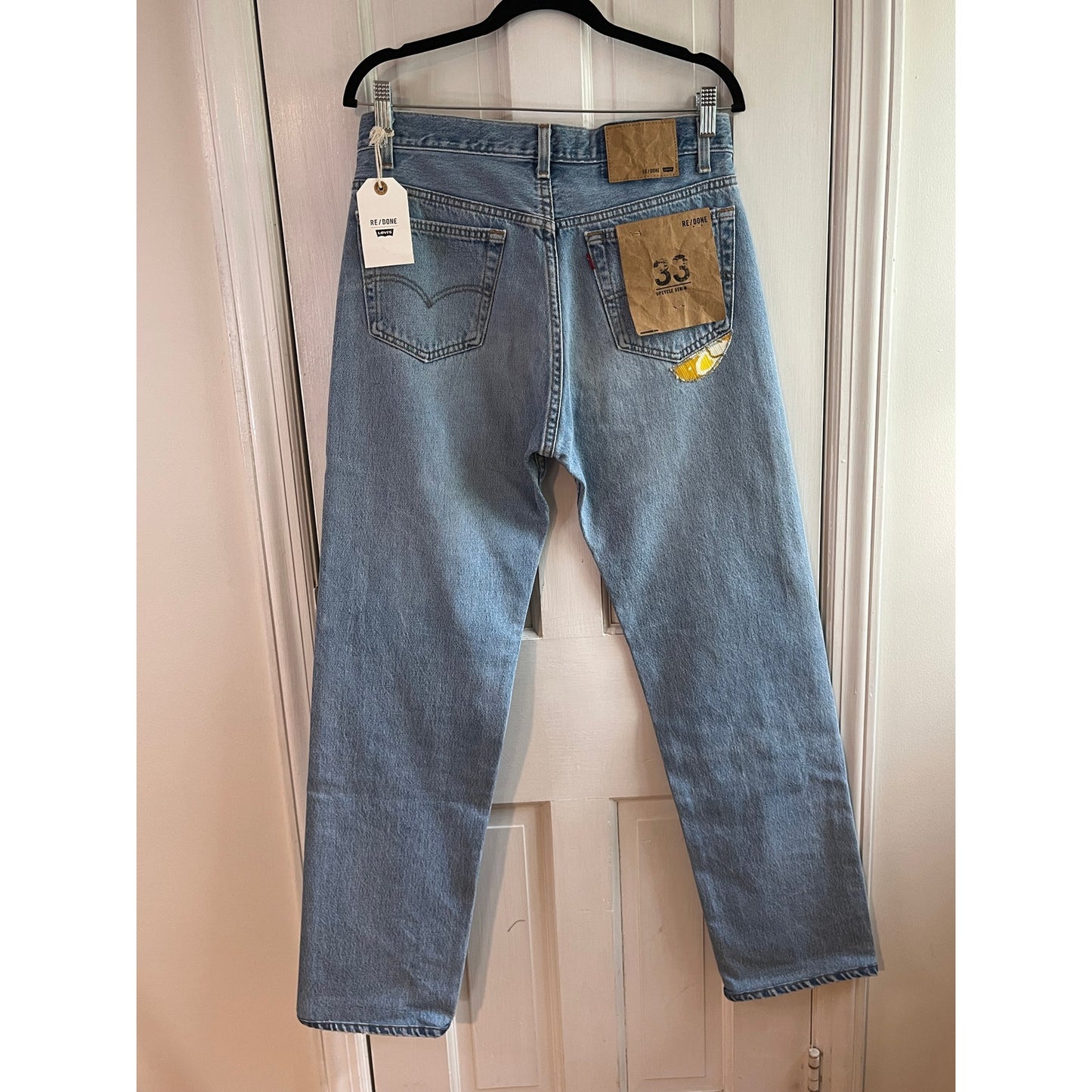 RE/DONE Levi’s Patched Up 501 Jeans Sz 33 - NWT Grail Indigo Floral Patchwork 💎