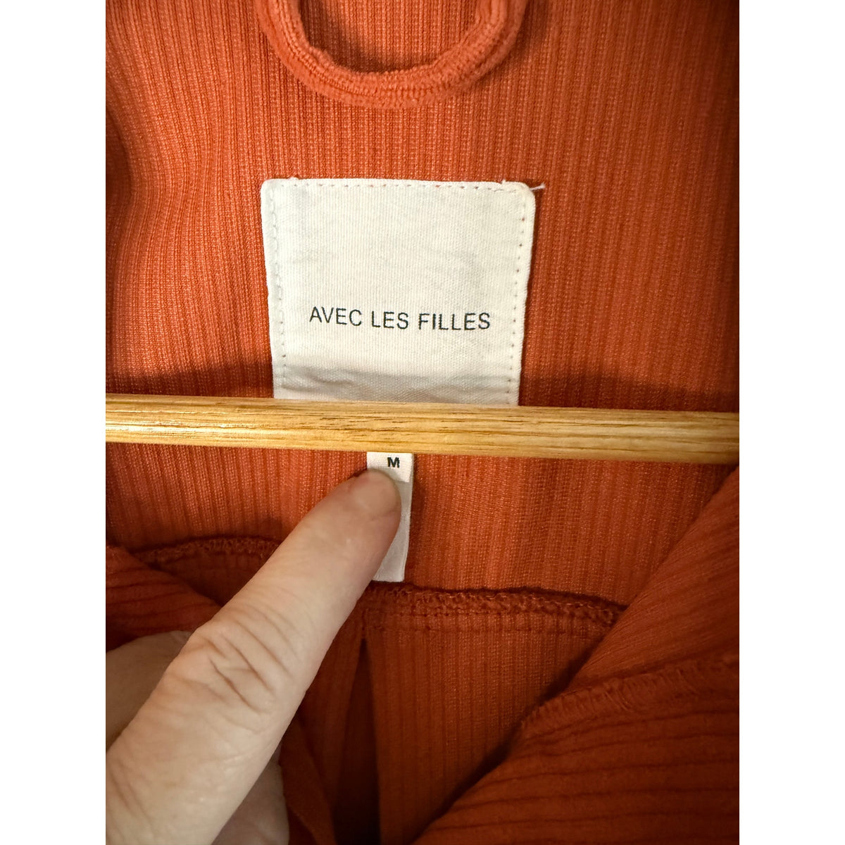 Avec Les Filles Relaxed Corduroy Shacket - Rust Orange - Women's Size Medium