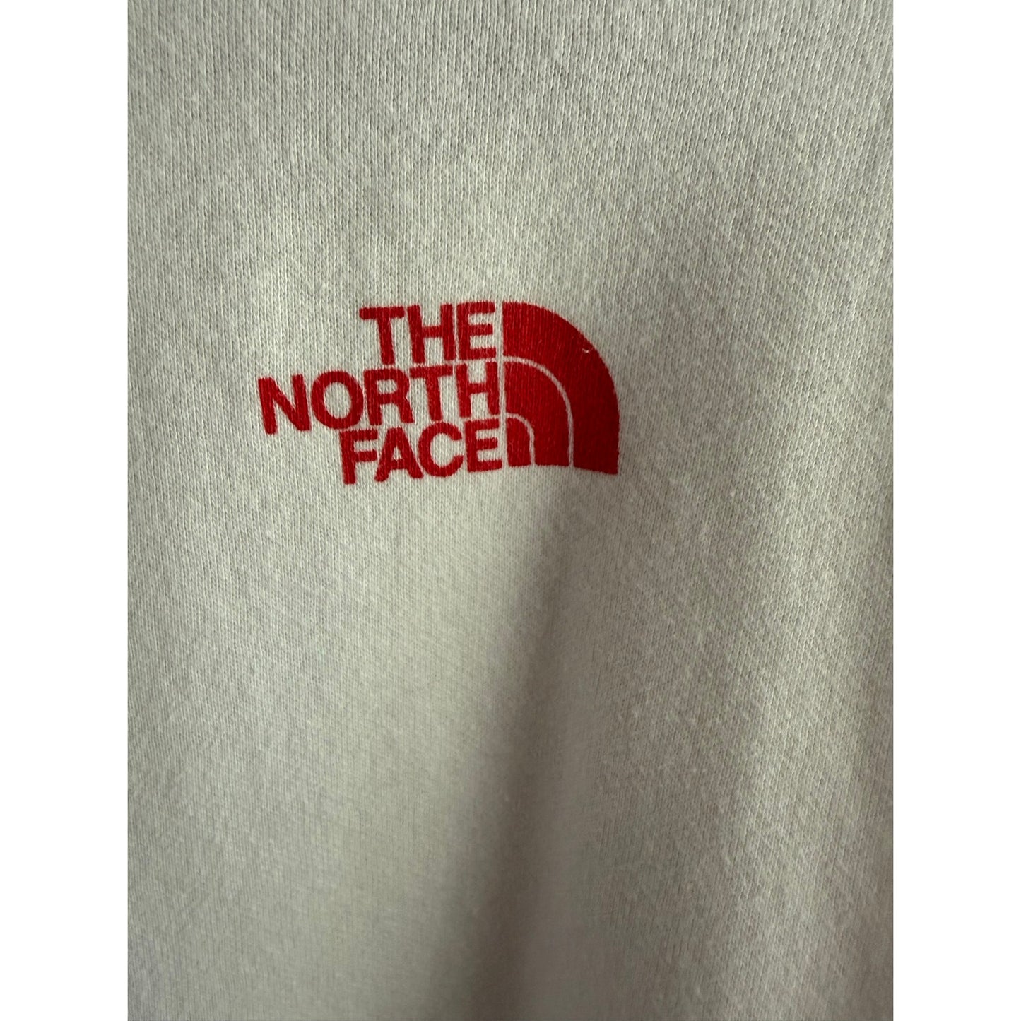 The North Face White Rainbow Logo Sweatshirt Pullover Size S EUC