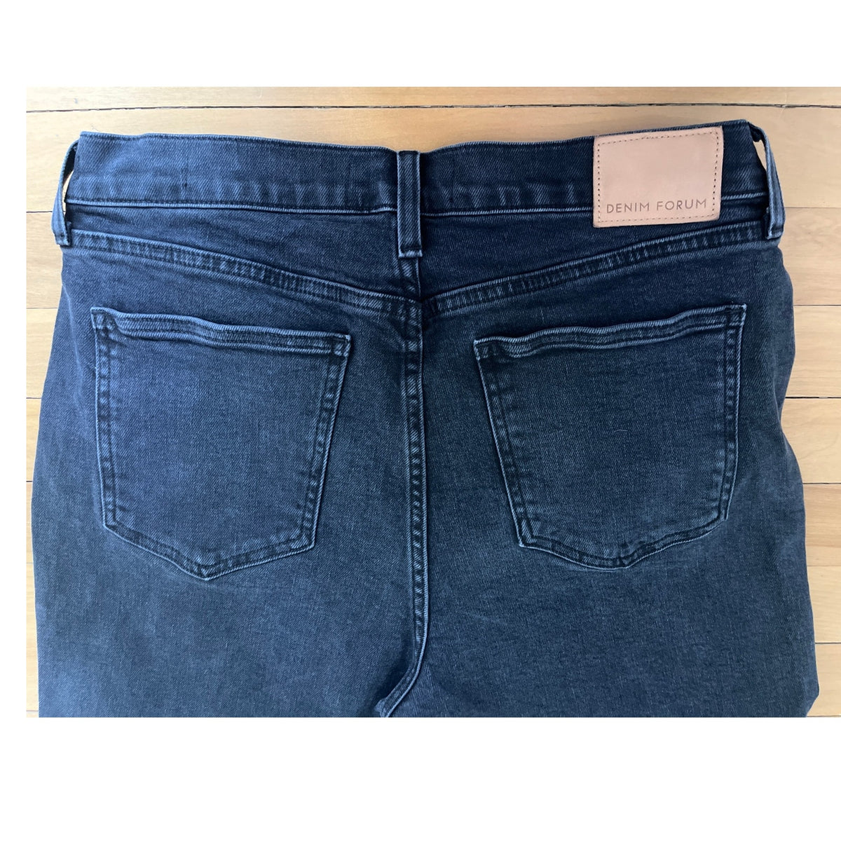 Denim Forum The Arlo High Rise Straight Trouser Jeans 27W/28L Black EUC