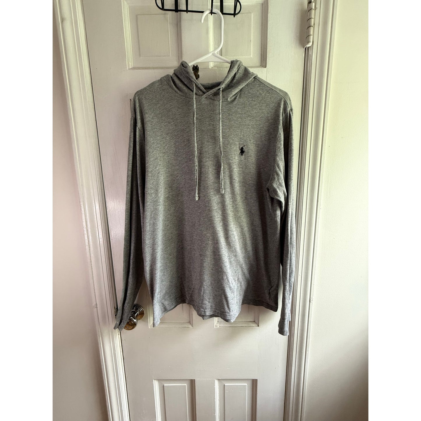Ralph Lauren Polo Grey T-shirt Hoodie Size Medium EUC