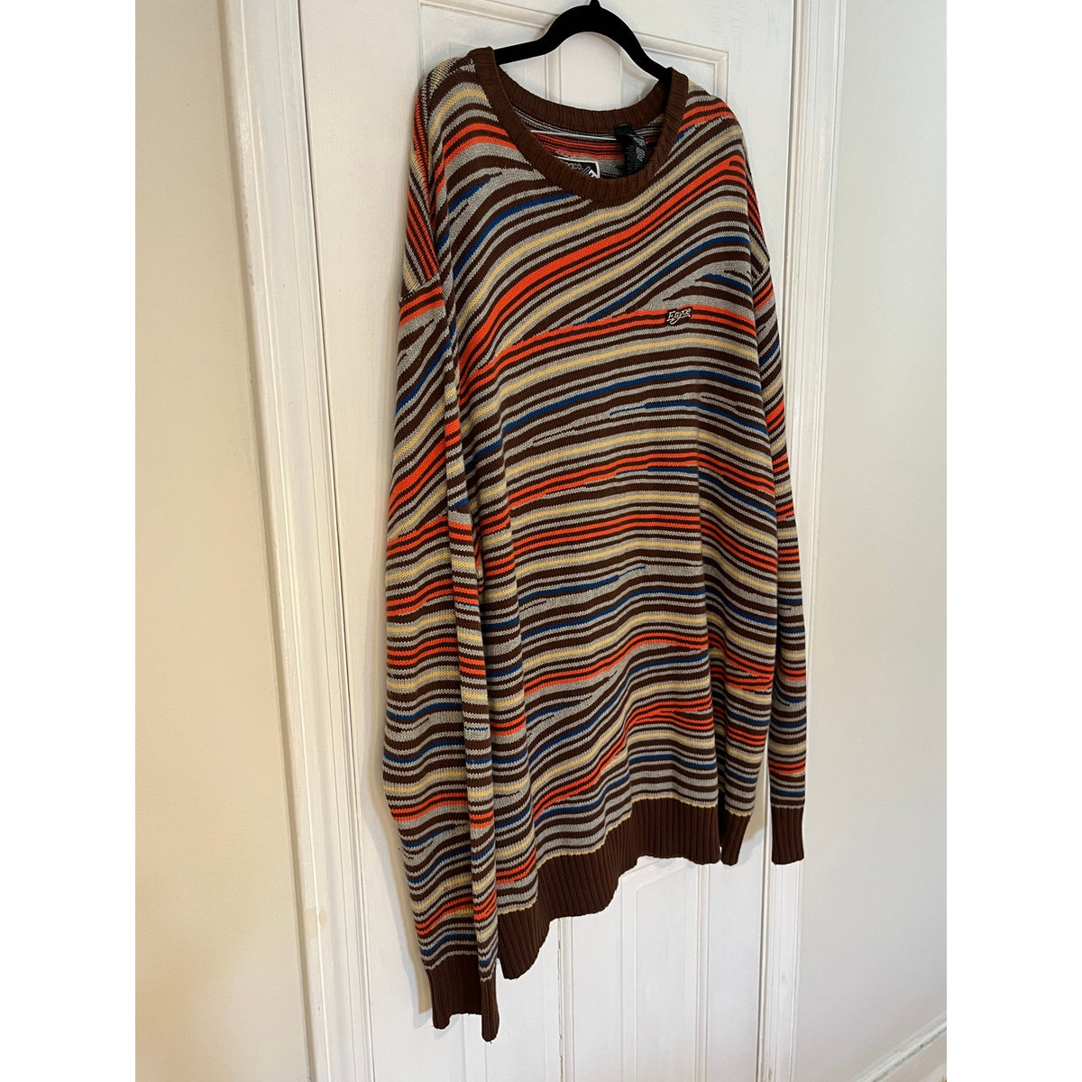 🔥 RARE Vintage Enyce Knit Sweater Striped Y2K 90s Streetwear Hip Hop Retro 3XL