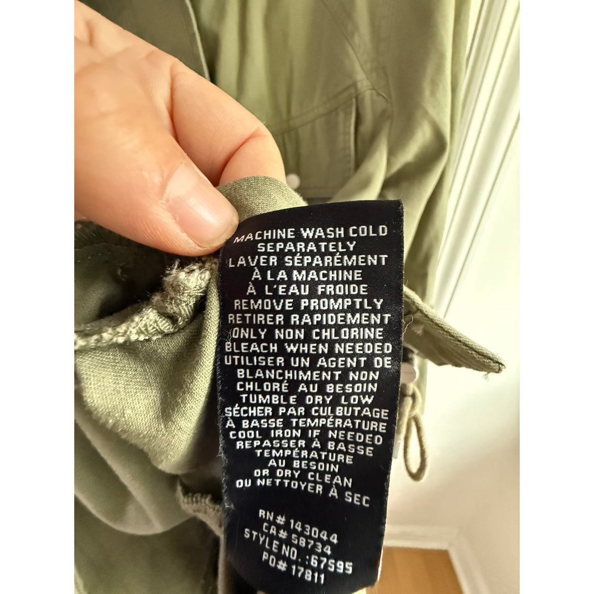 7 For All Mankind Green Utility Jacket | 100% Cotton | Size M | EUC