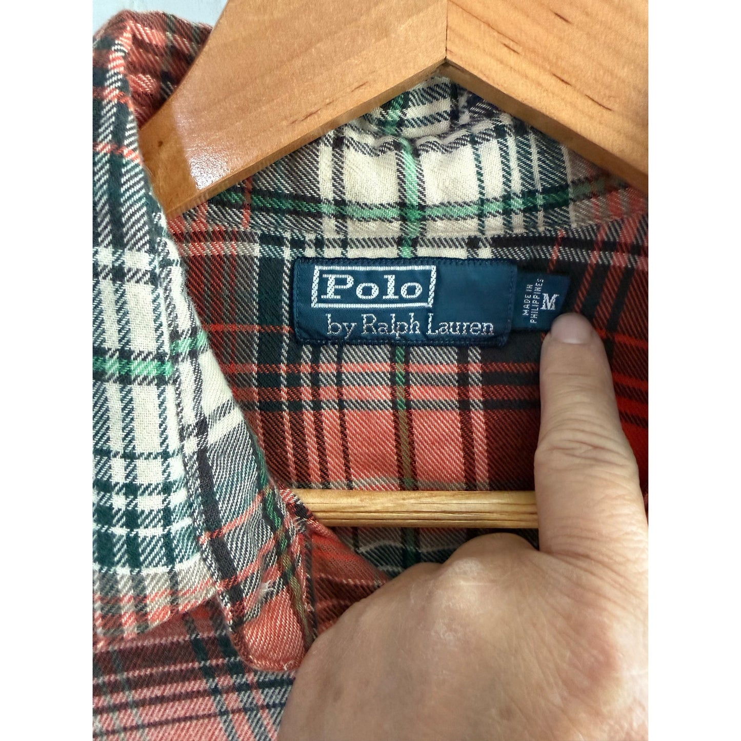 Vintage Polo Ralph Lauren Women's Western Plaid Shirt Distressed Hem EUC