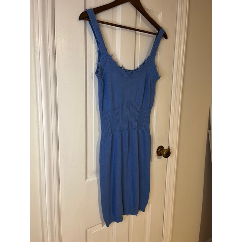 NWT Ser.O.Ya Isla Knit Dress - Marina, Peacock Blue - Size Medium