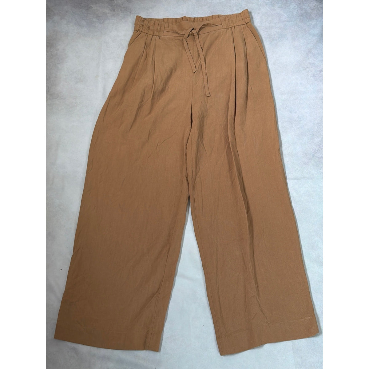 Maison D'Amelie NWT Size 4 Beige Wide Leg Lightweight Pants Coastal Resort