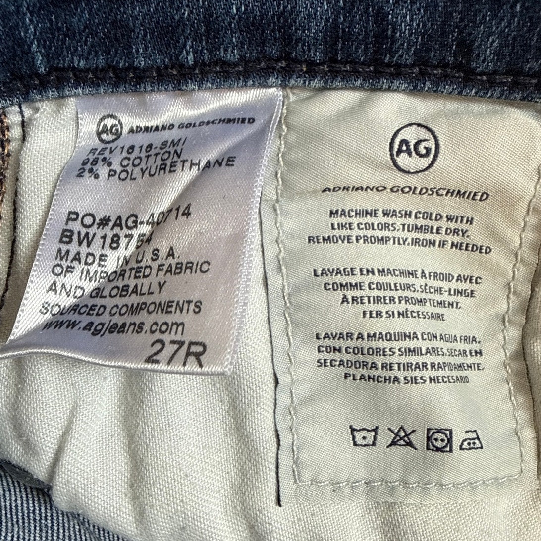 AG JEANS "The Harper" Essential Straight Size 27 Mid Rise Straight Dark Wash