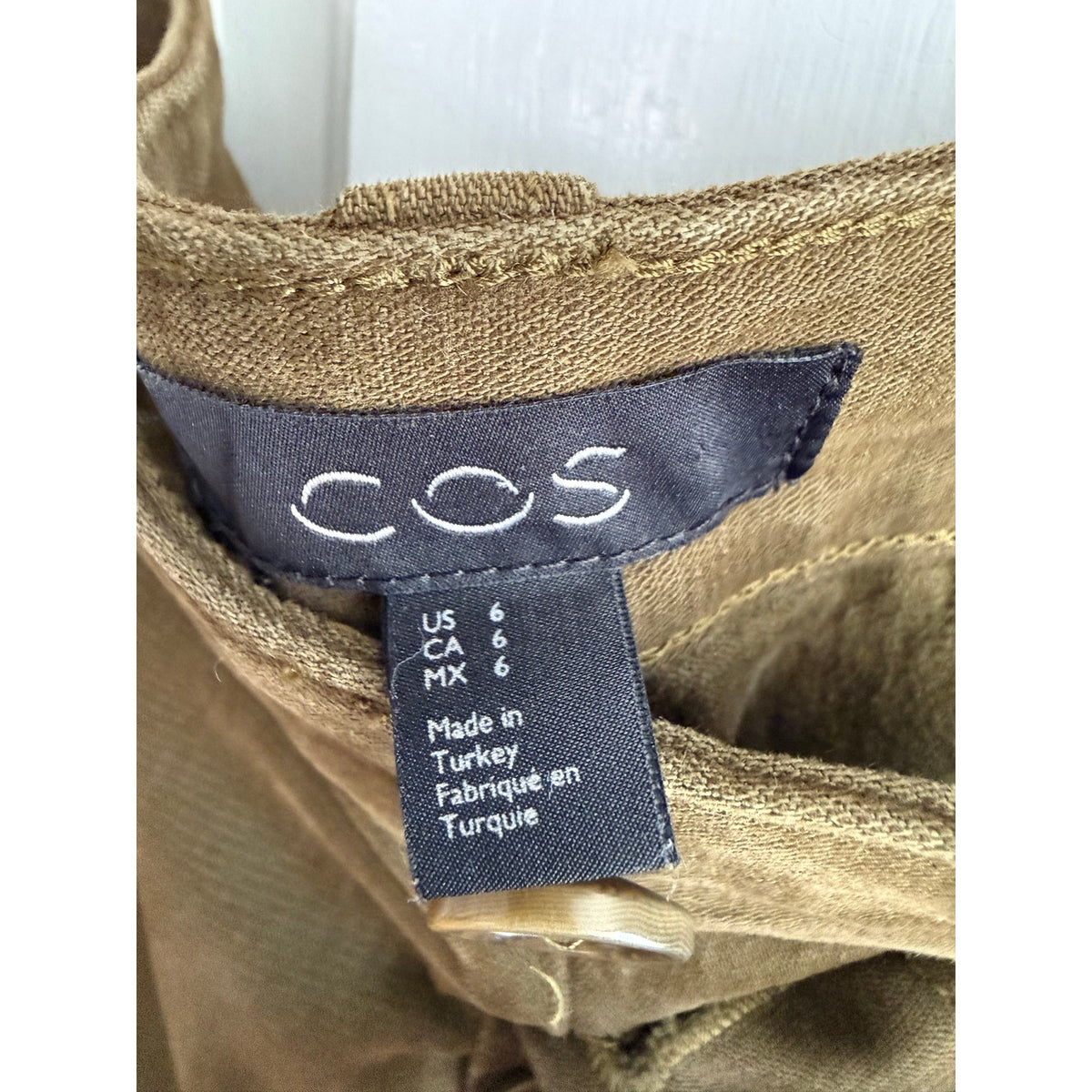 COS Olive Green Tailored Trousers Pants Women's Size 6 Minimalist
