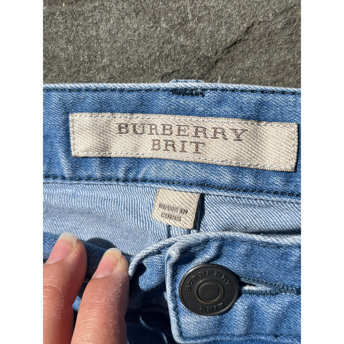 Burberry Brit Men's Designer Straight Leg Indigo Denim Jeans 30 x 32 Low Rise