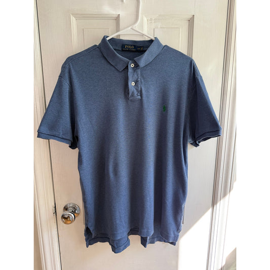 Copied - Polo Ralph Lauren Blue Grey Polo Shirt Men's Green Pony Large