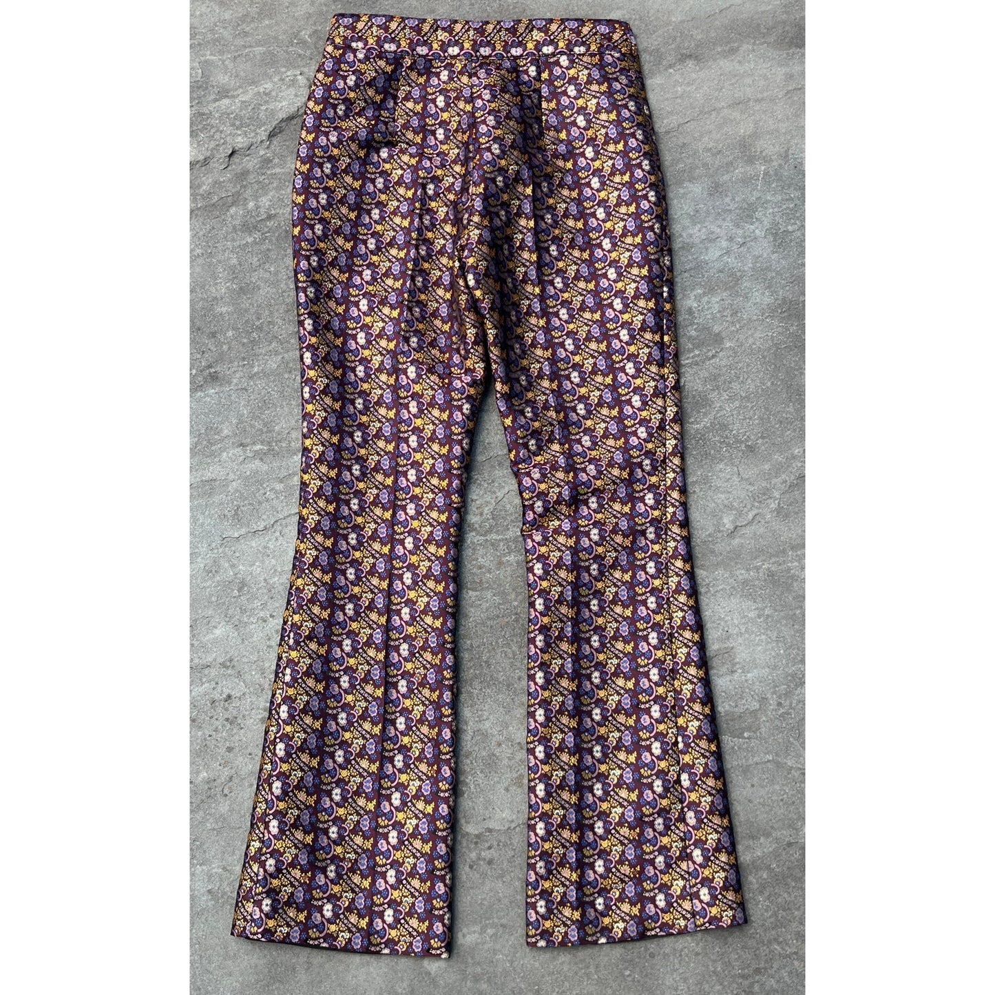 Tory Burch Relaxed-Fit Silk Holiday Jacquard Pants 🤍 | Size 2