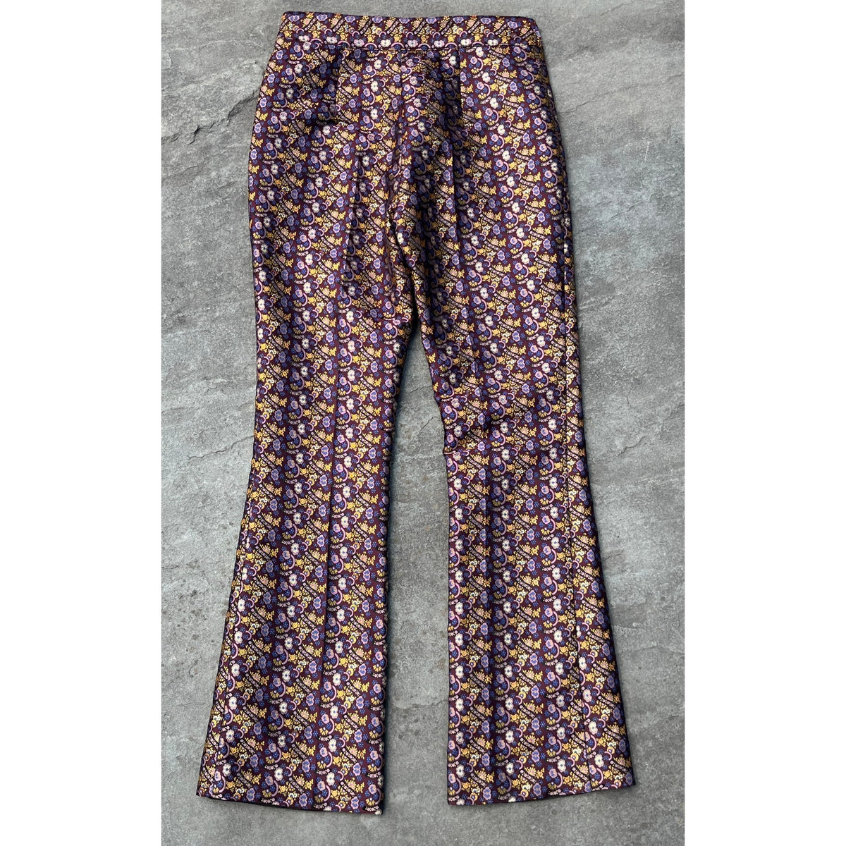 Tory Burch Relaxed-Fit Silk Holiday Jacquard Pants 🤍 | Size 2