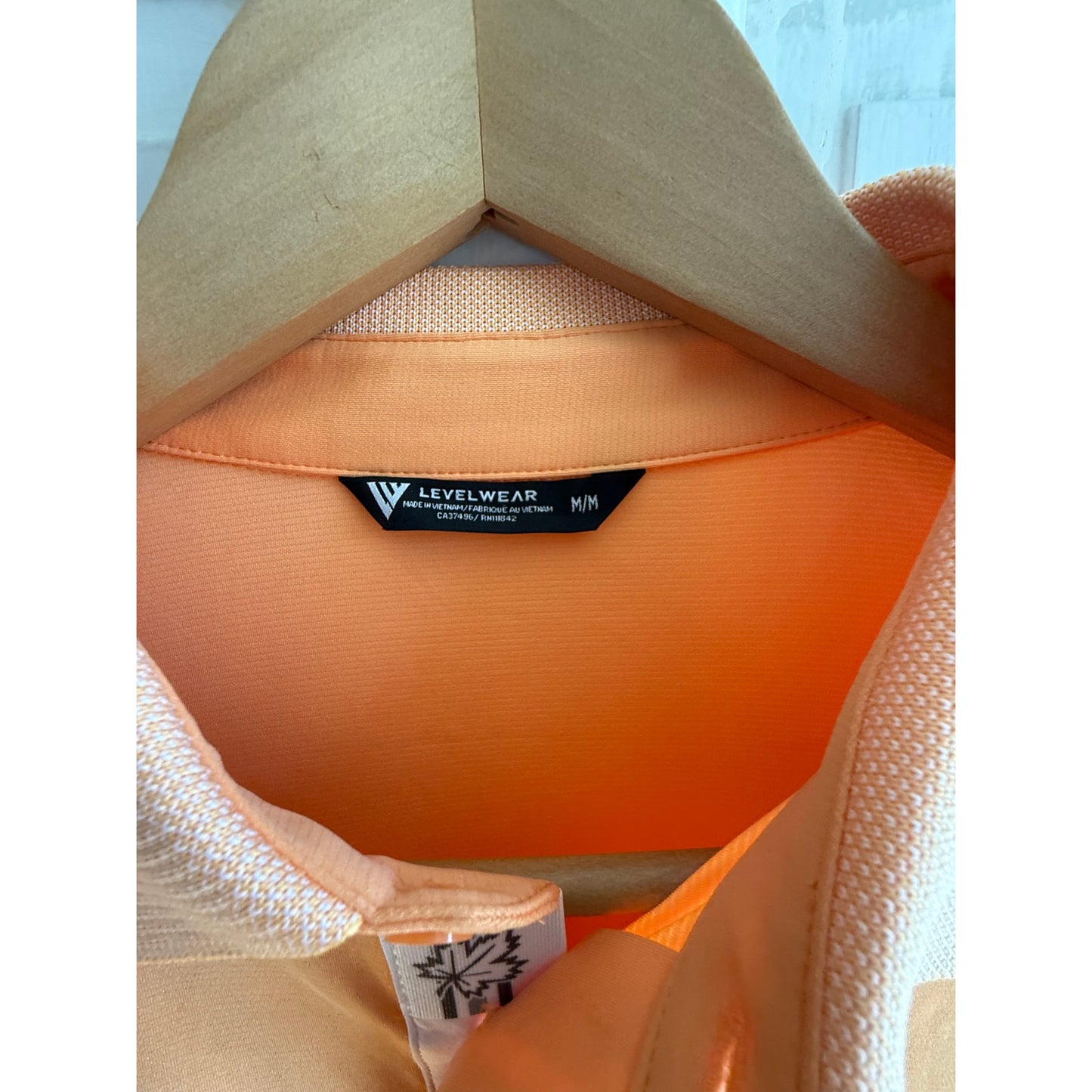 Levelwear Orange Golf Polo Shirt Size Medium NWT