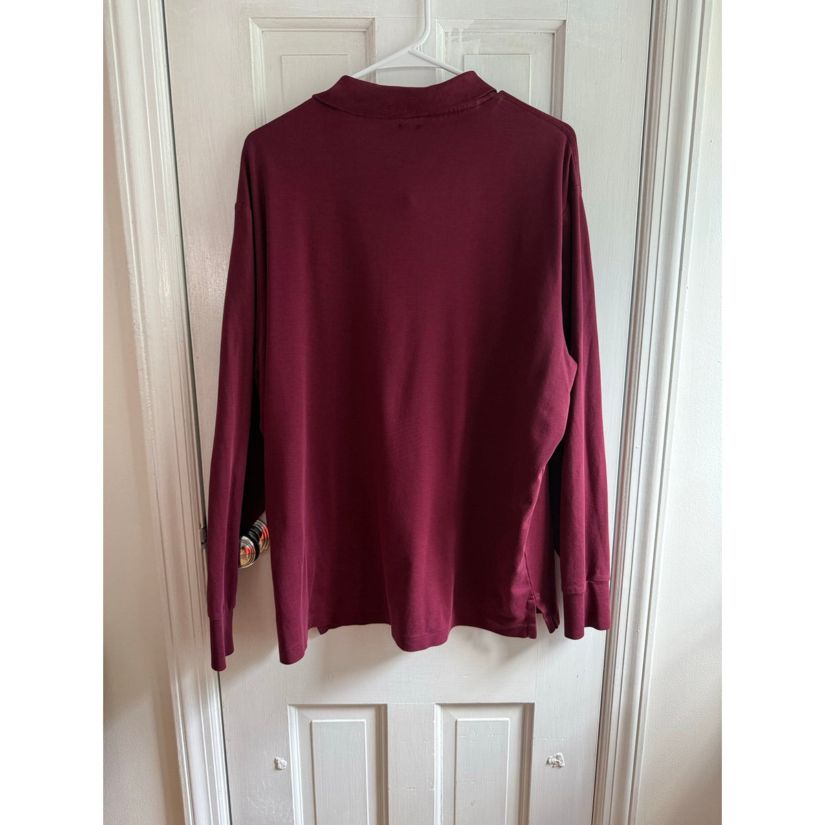 Polo Ralph Lauren Long Sleeve T-Shirt Men's XL Burgundy Cotton Tee EUC
