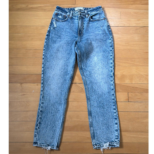 Abercrombie & Fitch Size 0 Acid Wash The Mom High Rise Curve Jeans