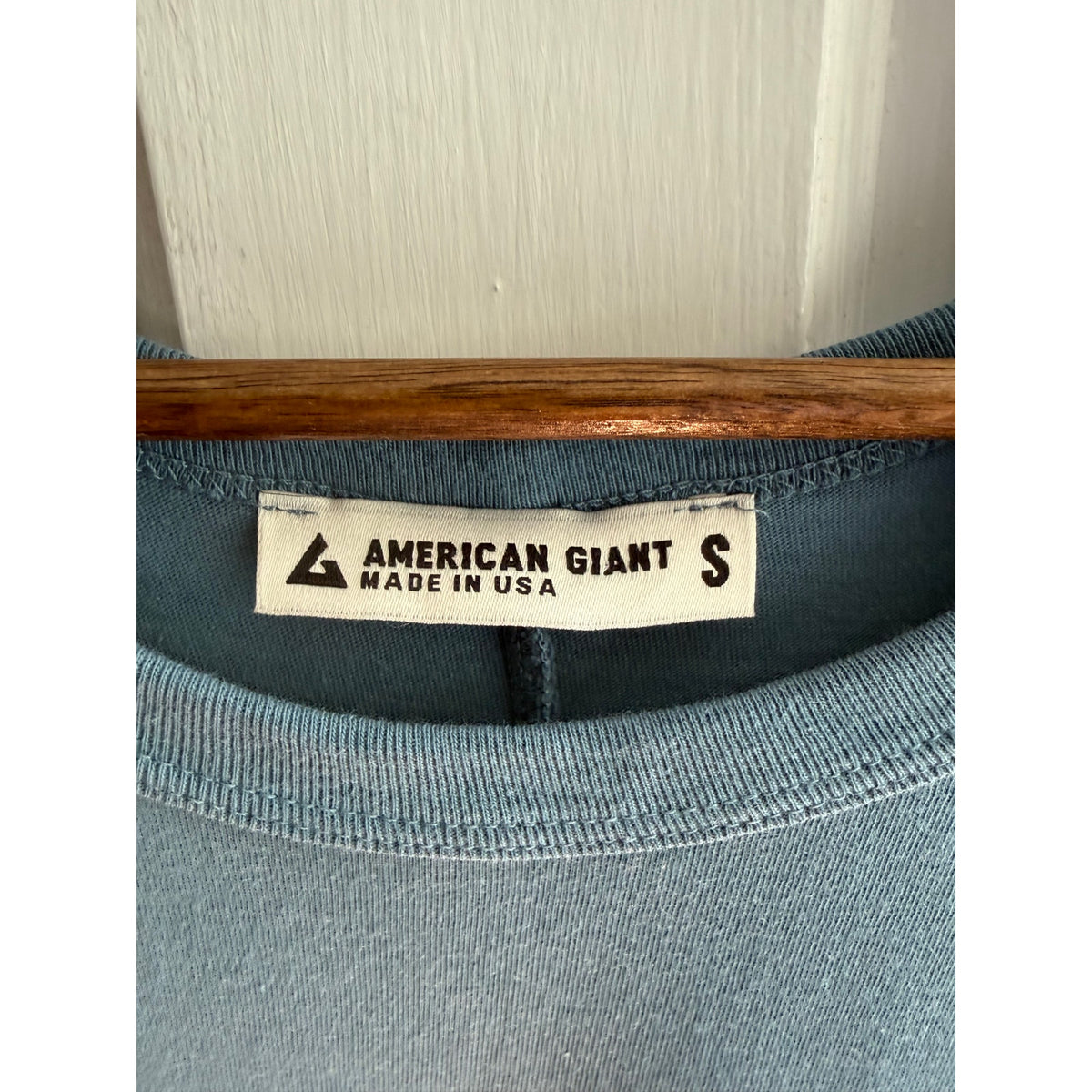 ✨ American Giant Blue Cotton Muscle Tee Tank Dress Size S Made in USA