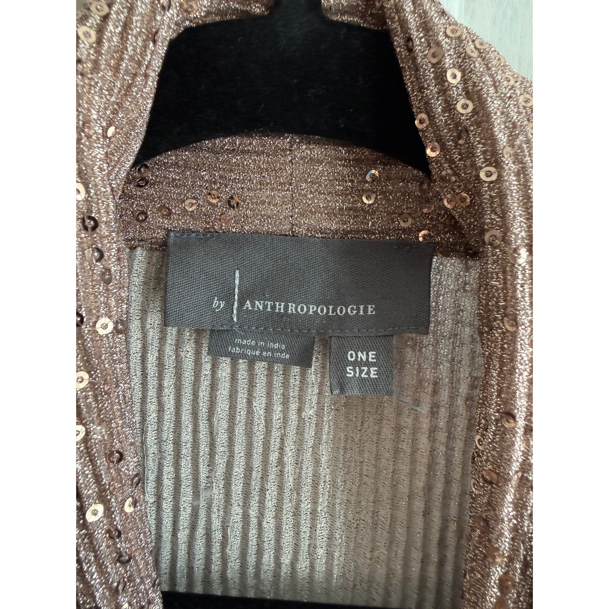 Anthropologie Sparkly Sequin Long Cardigan One Size - Stevie Nicks Boho Duster