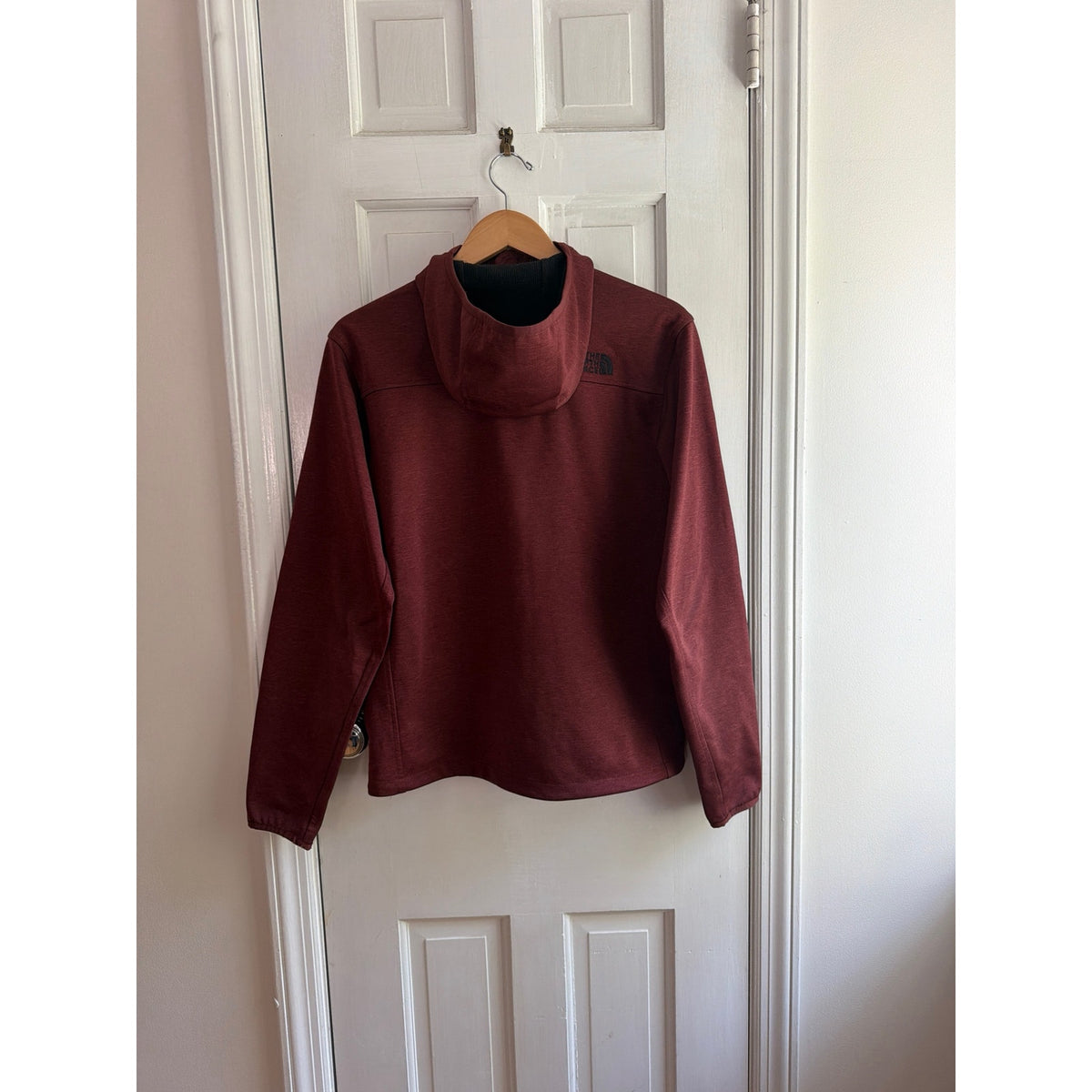 he North Face Heather Maroon Full Zip Fleece Jacket Small