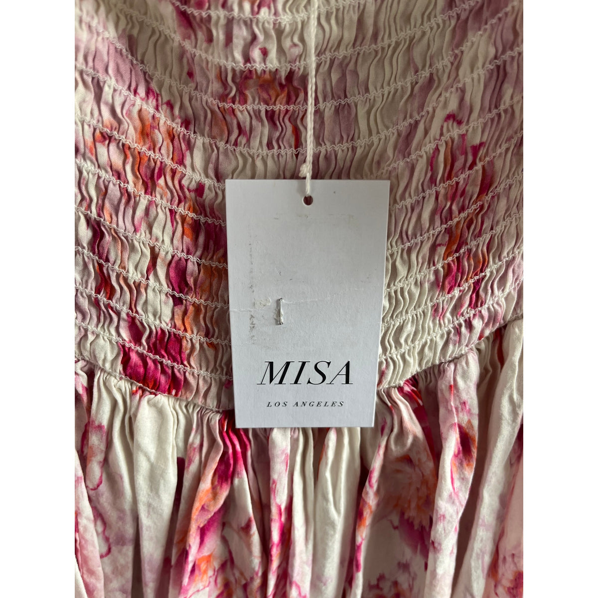 NWT MISA Los Angeles Dina Abstract Floral Smocked Mini Dress 🌸 Sold Out! Sz M