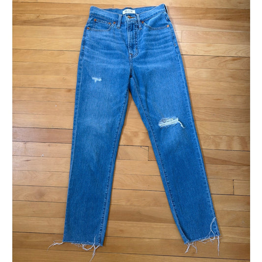 Madewell Size 25 The Perfect Vintage High Rise Light Wash Distressed