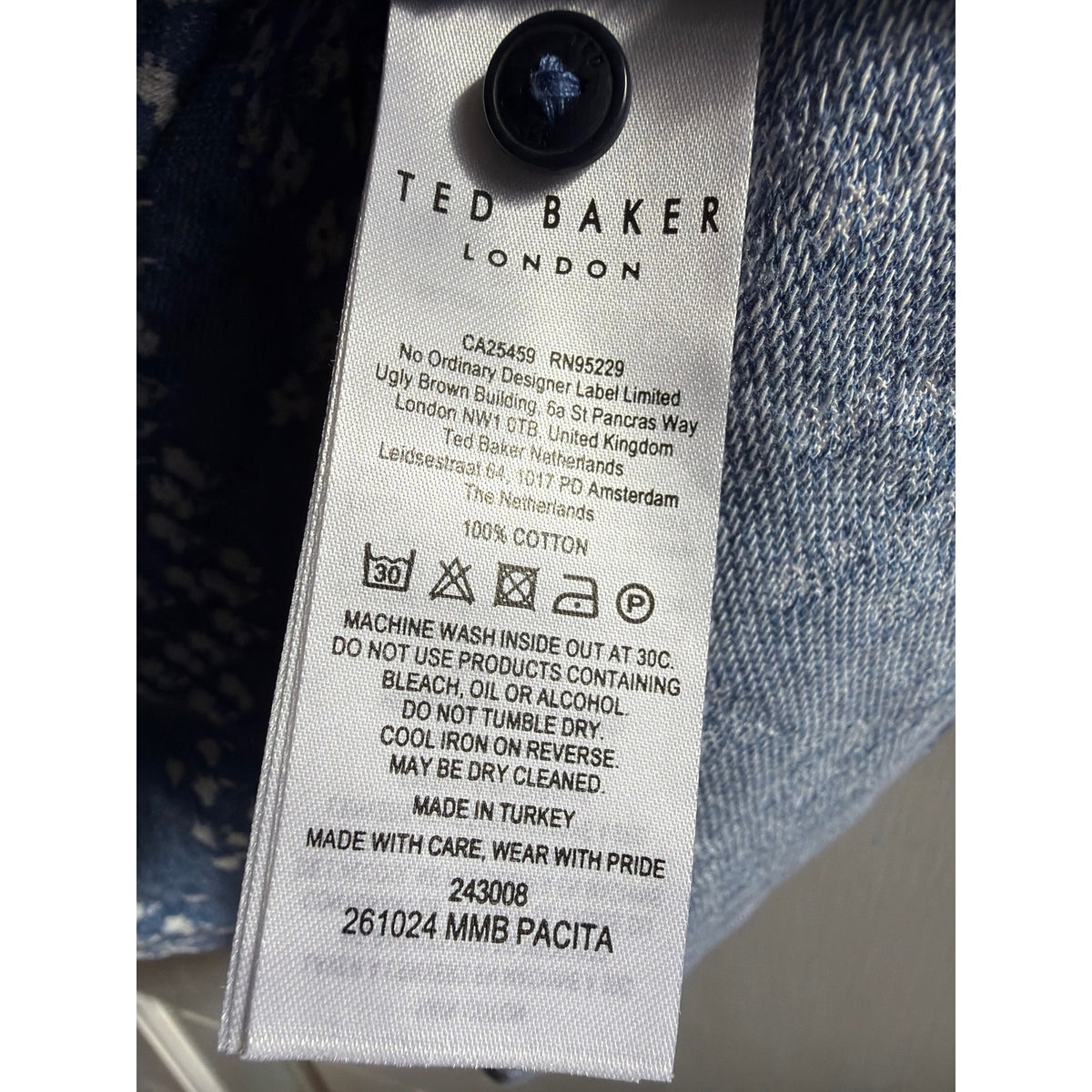 Ted Baker London Men's Floral Print Short Sleeve Polo Shirt - Size 5 (XL) 