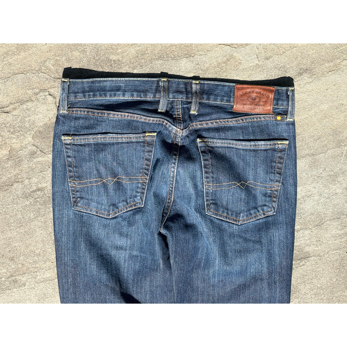 Lucky Brand High Rise Bridgette Crop Flare Jeans Size 12 / 31 Medium Wash Raw Hem