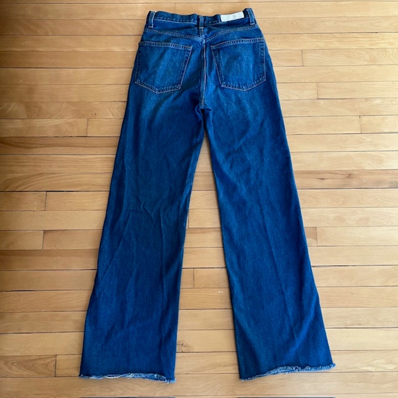 Re/done 70s ultra high rise wide leg jeans, size 27