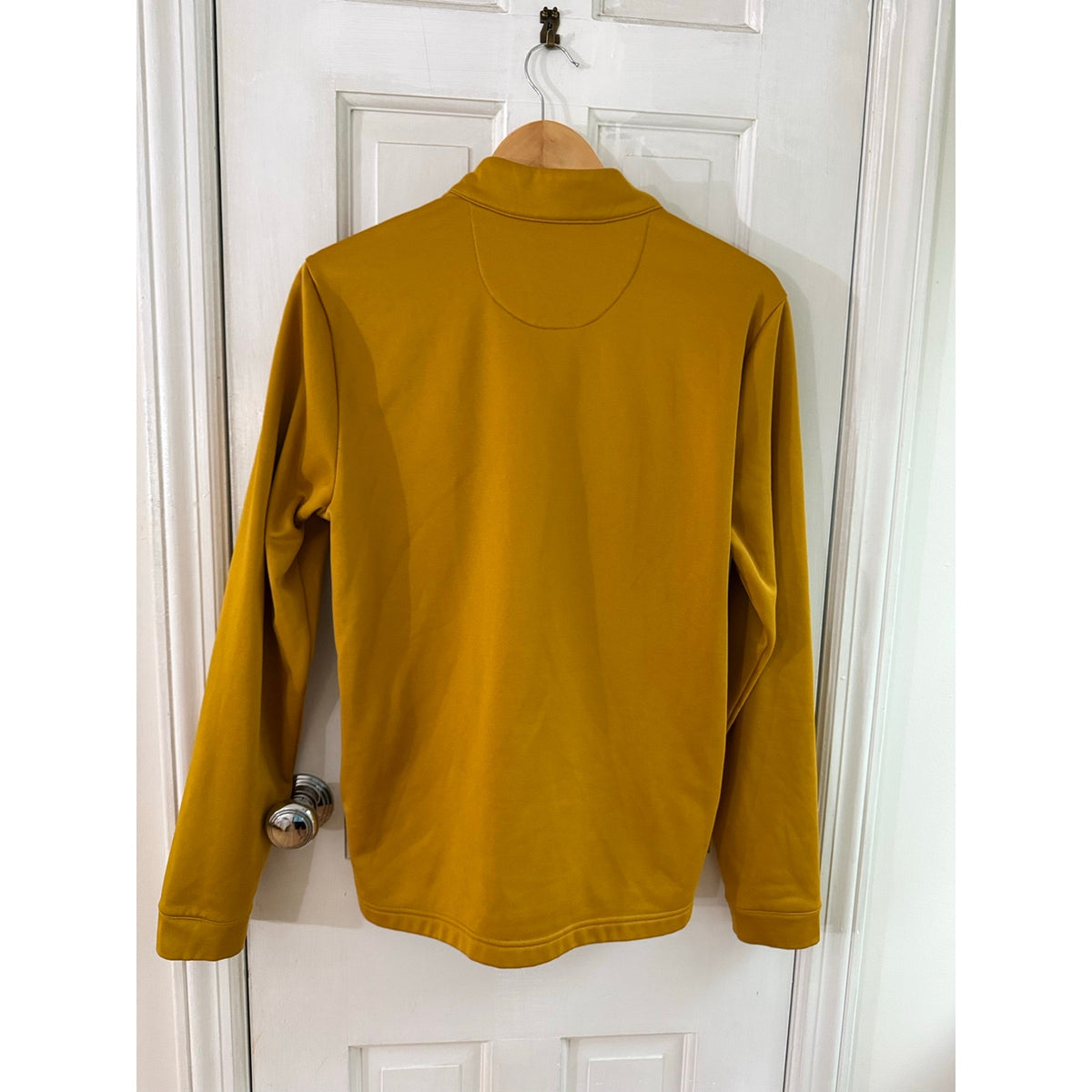 Original Penguin Quarter Zip Pullover Sweater Small Gold Mustard Yellow Striped