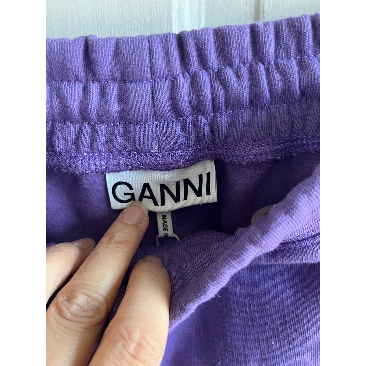 NWT GANNI Software Isoli Sweatpants XS Deep Lavender Red Stripe 💜❤️