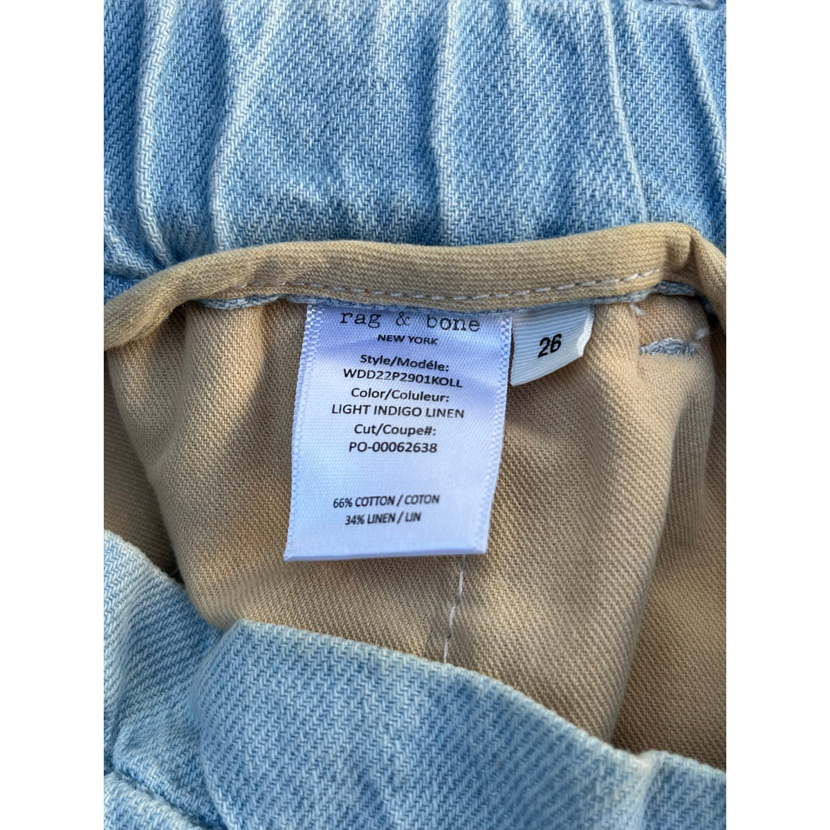 ✨ Rag & Bone High Rise Paperbag Elastic Waist Jeans 26 ✨