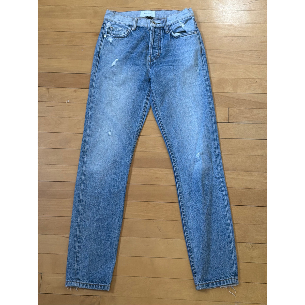 NWT Current/Elliott The Stiletto Skinny Jeans - Distressed Blue - Women’s Size 25