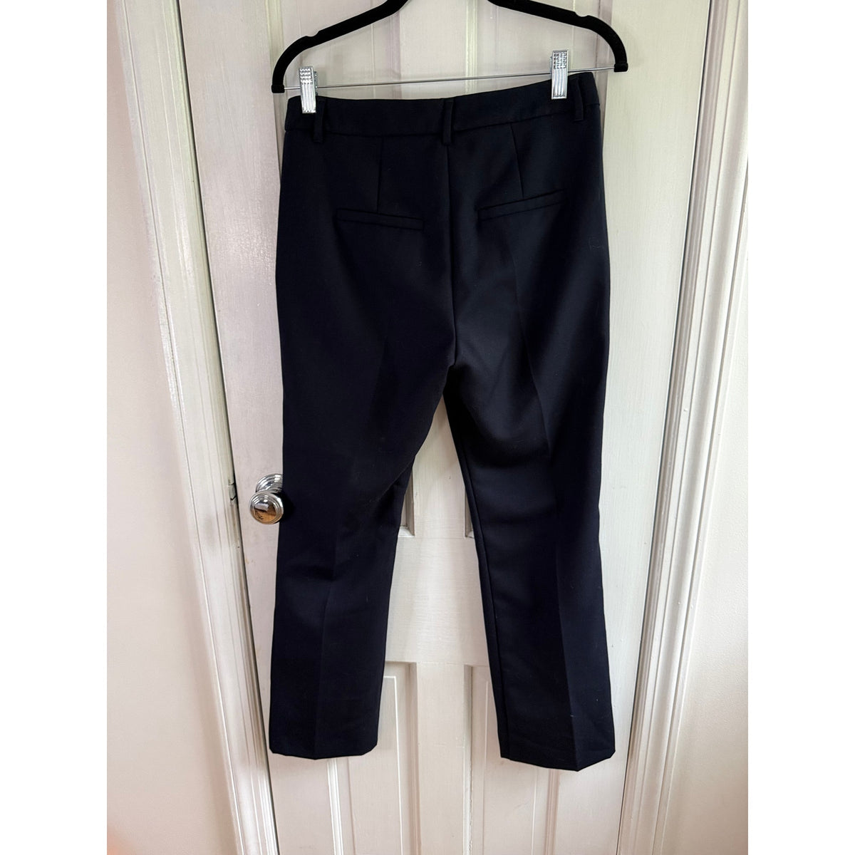 Marella Gargano Long Trousers Dark Navy Tailored Straight Leg Pants Size 4 EUC